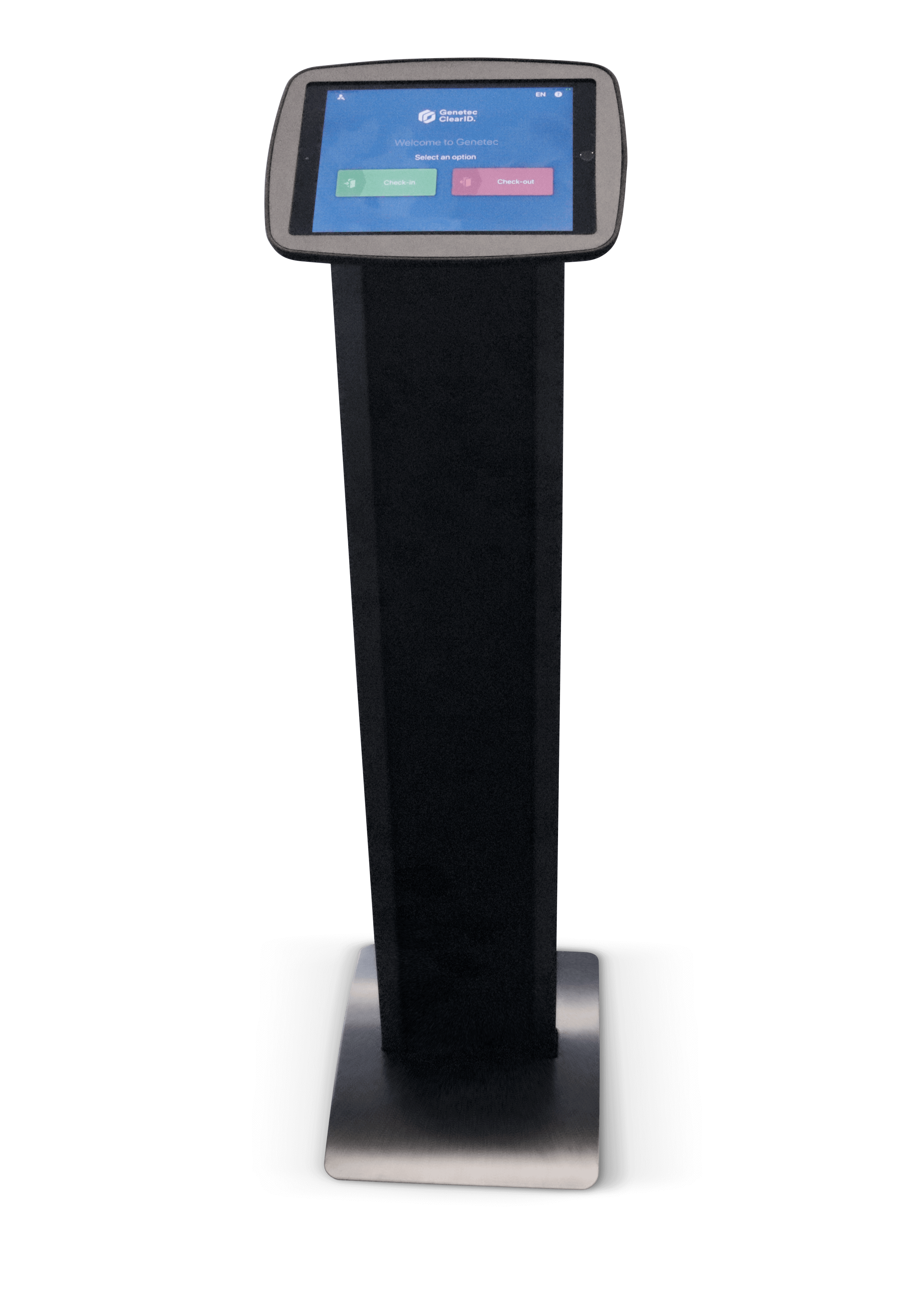 ClearID Self-Service Kiosk in een staand model.