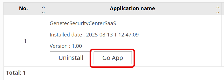 Go to the Genetec Security Center SaaS application.