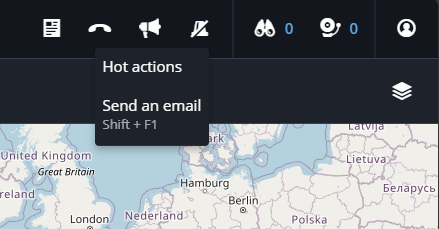 Hot actions in Security Center SaaS.